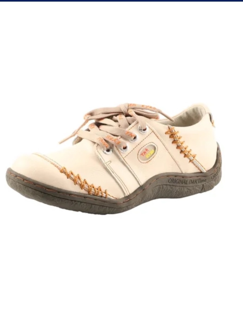 TMA Eyes | Leather Sneaker with Contrast Stitching
